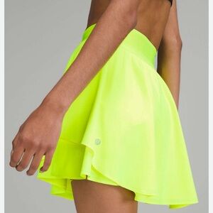 court rival high-rise skirt long neon green